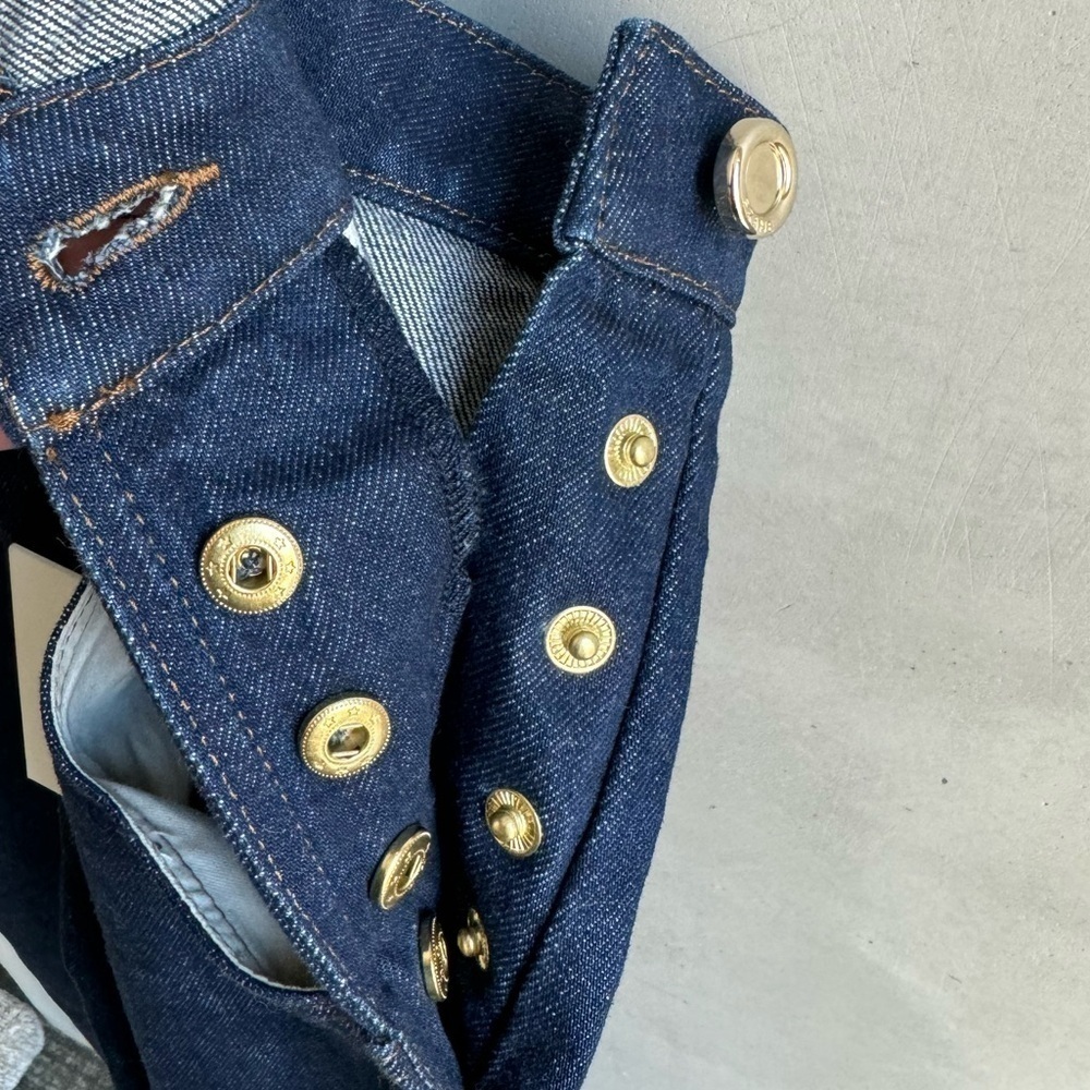 FRAME Le Italian Wide Leg Denim Overalls - Picture 10 of 13